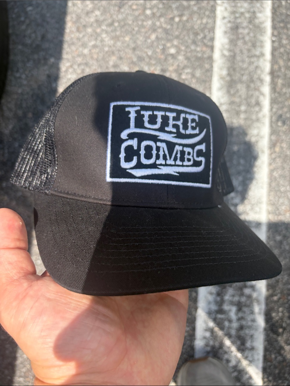 Black Trucker Hat - Luke Combs Official Logo